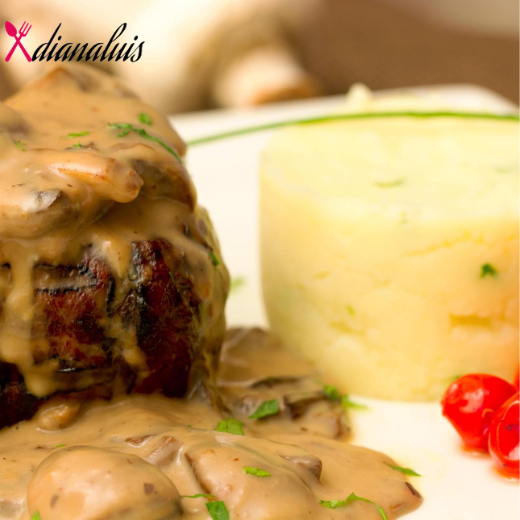 Melt in your mouth with mushroom sauce