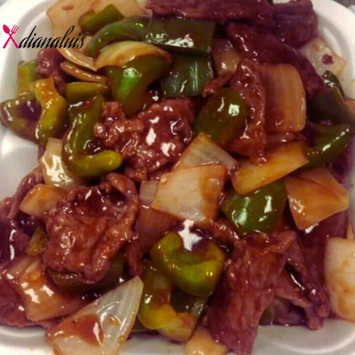 CHINESE PEPPER STEAK WITH ONIONS