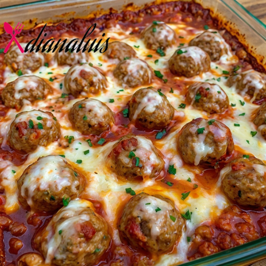 Dump and Bake Meatball Casserole