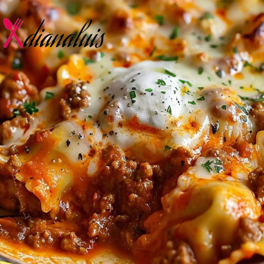 Crockpot Ravioli Lasagna