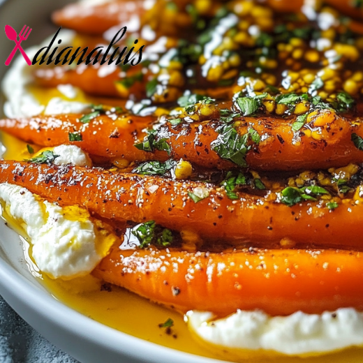 Roasted Carrots with Whipped Ricotta and Hot Honey