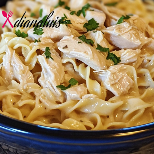 Slow Cooker Amish Chicken and Noodles