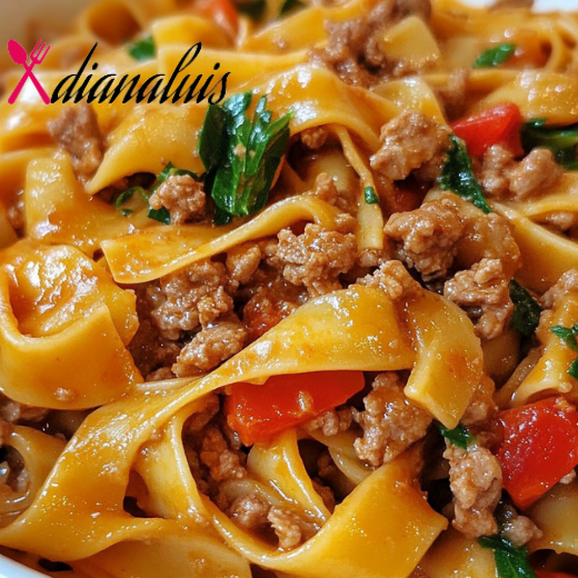 Slow Cooker Italian Drunken Noodle