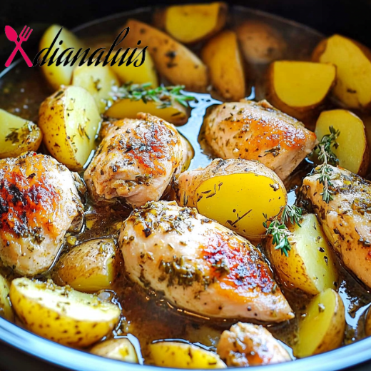 Slow Cooker Herb-Infused Chicken and Potatoes
