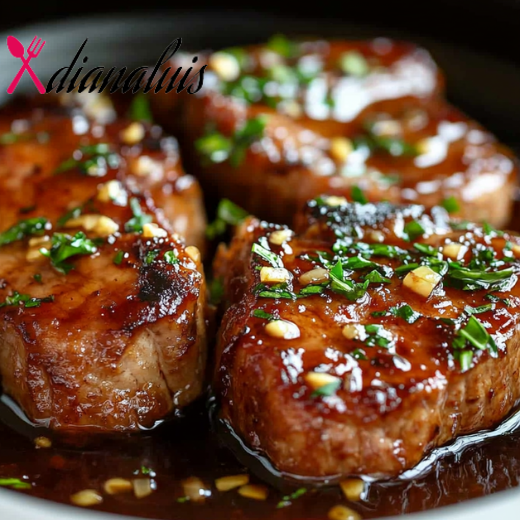Slow Cooker 4-Ingredient Honey Garlic Pork Chops