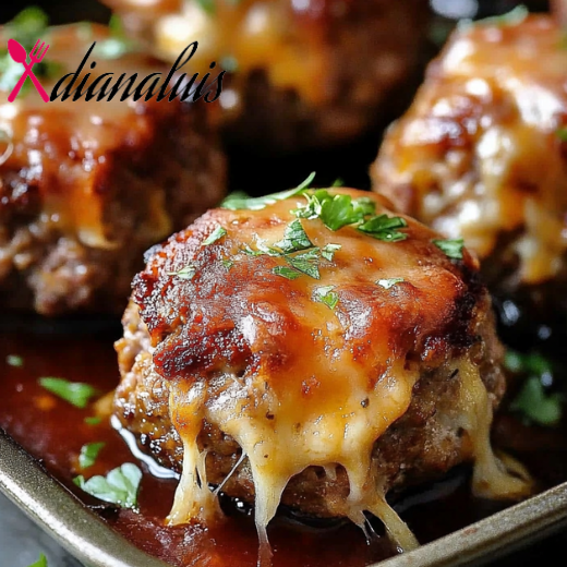 Cheesy Stuffed Meatloaf Bites