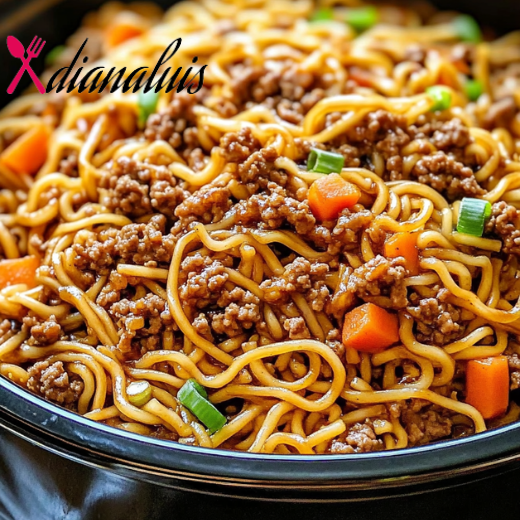 Slow Cooker Savory Ground Beef Chow Mein