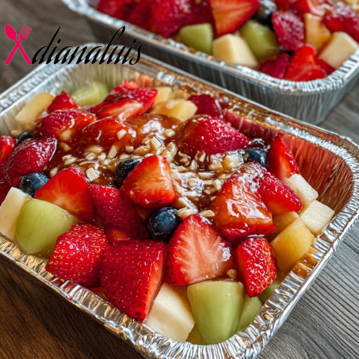 Cheesecake Fruit Salad In Tin Foil Tray