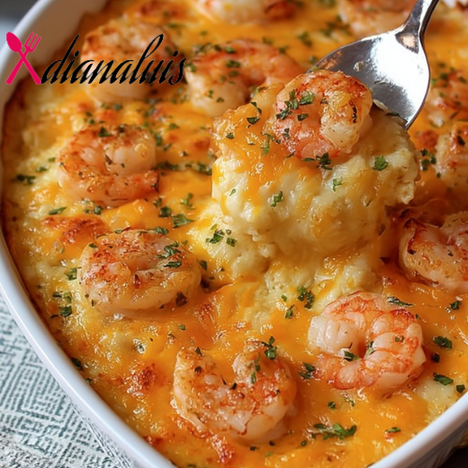 Low Carb Cheesy Shrimp Casserole