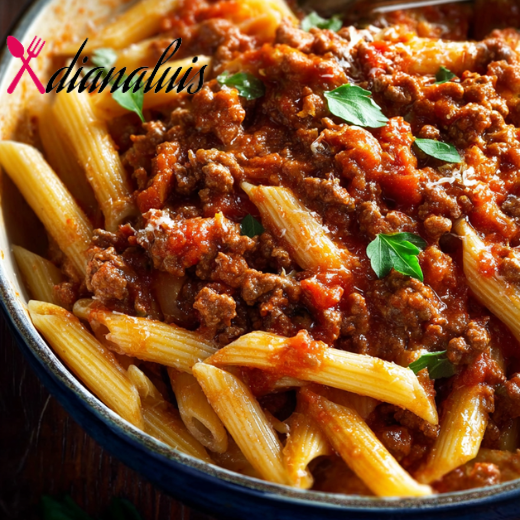 Slow Cooker Beef Bolognese with Penne