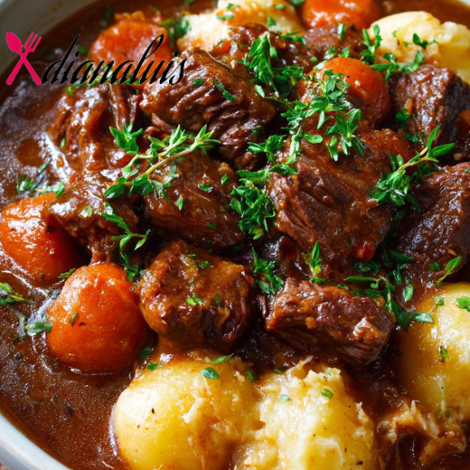 Slow Cooker Beef Bourguignon with Potatoes