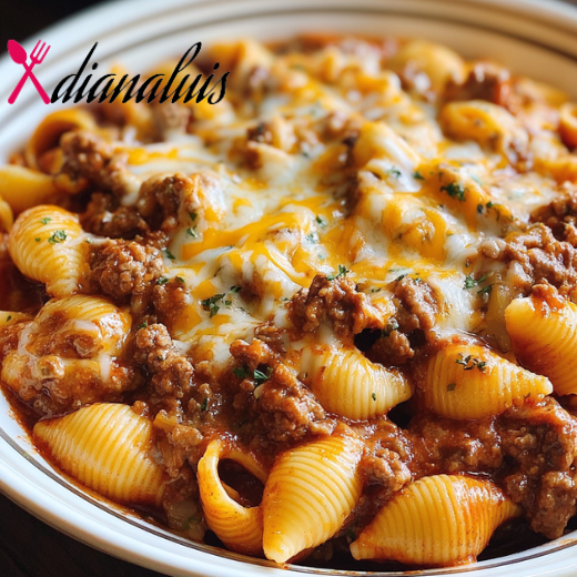 Slow Cooker Cheesy Beef and Shells
