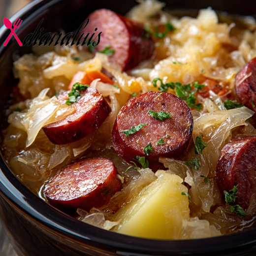 Slow Cooker Kielbasa with Sauerkraut and Potatoes
