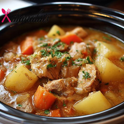Slow Cooker Pork and Potato Stew