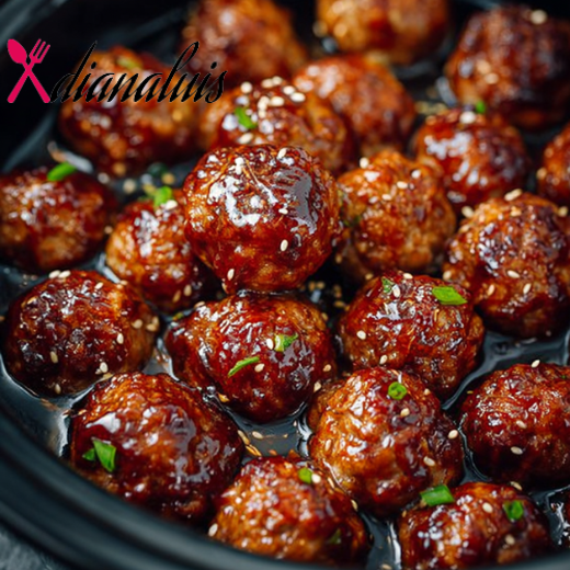 Slow Cooker 3-Ingredient Honey Garlic Meatballs