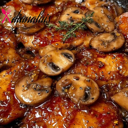 Honey Garlic Chicken with Mushrooms