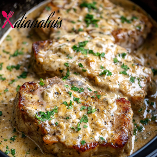 Slow Cooker 3-Ingredient Creamy Pork Chops