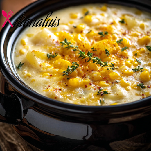 5-Ingredient Slow Cooker Corn and Potato Chowder
