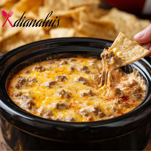 4-Ingredient Slow Cooker Sausage Cheese Dip
