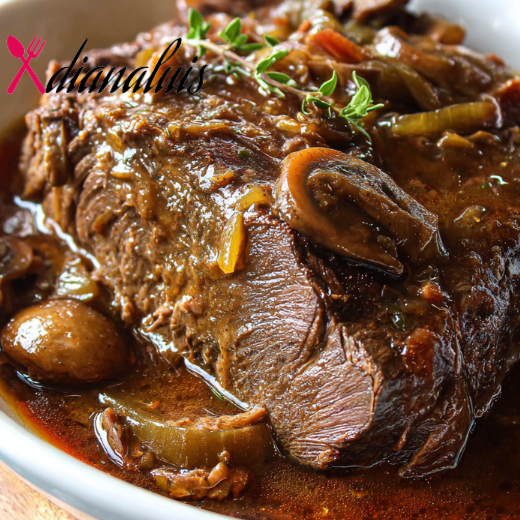 4-Ingredient Slow Cooker Smothered Beef (with Sirloin Tip Roast)