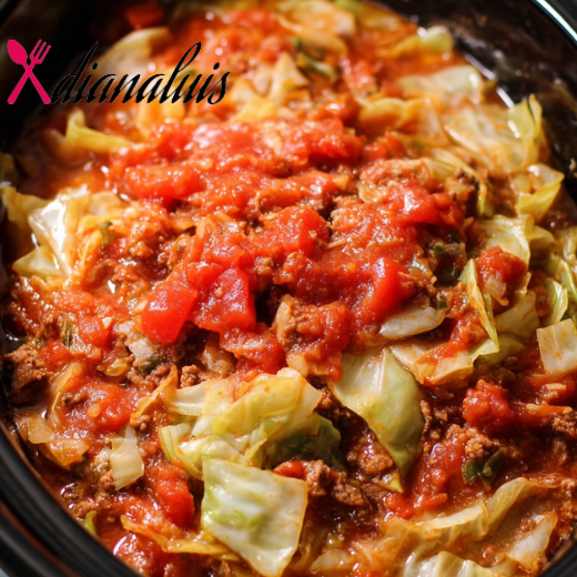 Slow Cooker 5-Ingredient Amish Unstuffed Cabbage