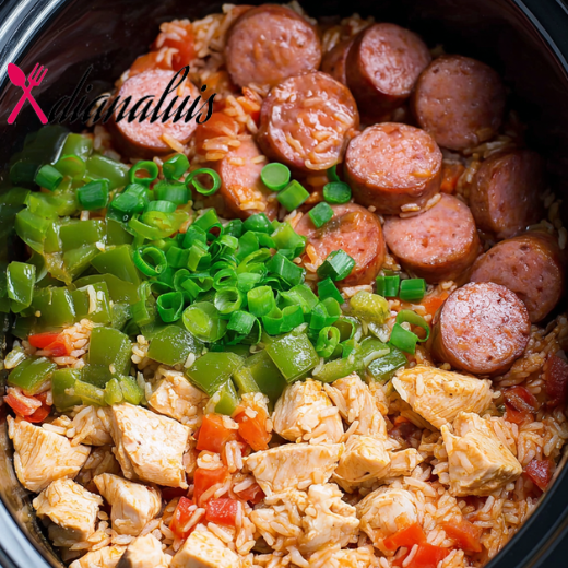 Slow Cooker Chicken and Sausage Jambalaya