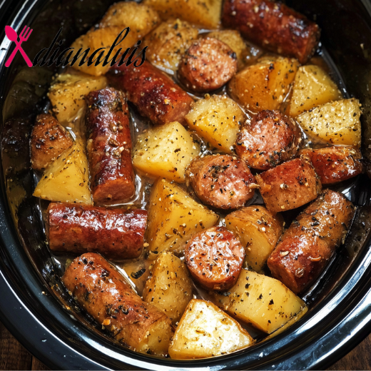 Slow Cooker 3-Ingredient Sausage and Potatoes