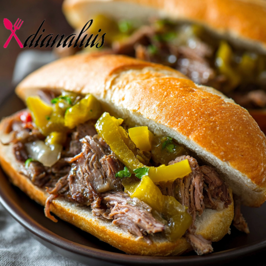 4-Ingredient Slow Cooker Italian Beef Sandwiches