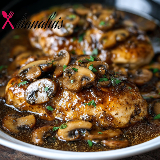 4-Ingredient Slow Cooker Chicken Marsala with Mushrooms