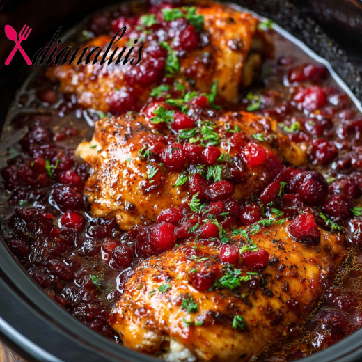 Slow Cooker Amish Cranberry Chicken