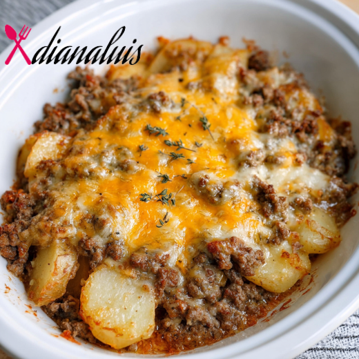 Slow Cooker 4-Ingredient Hamburger Potato Casserole