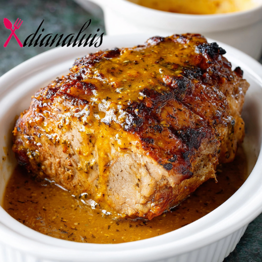 Slow Cooker 4-Ingredient Honey Mustard Pork Roast