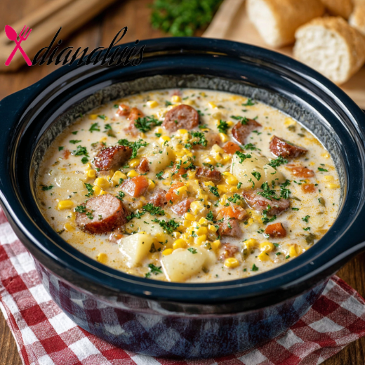 Slow Cooker 5-Ingredient Amish Sausage Chowder