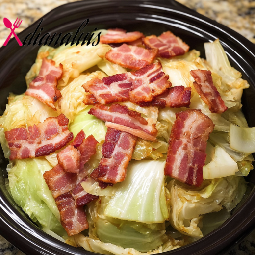 3-Ingredient Slow Cooker Bacon and Cabbage