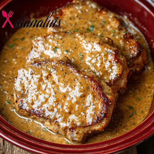 Slow Cooker 3-Ingredient Gravy Pork Chops
