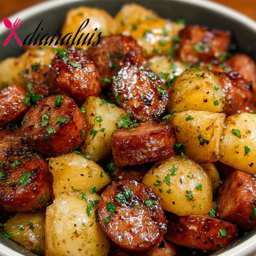 Slow Cooker Amish Kielbasa Potatoes