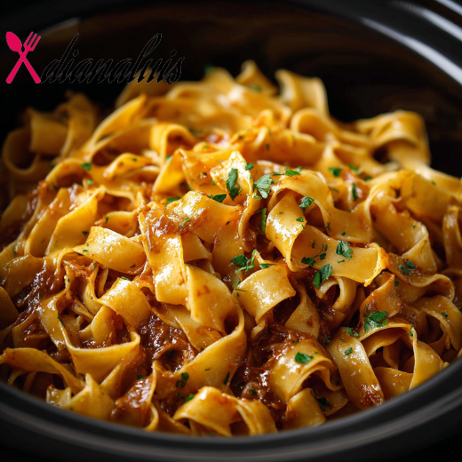 4-Ingredient Slow Cooker Ribbon Noodles