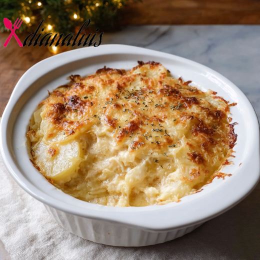 4-Ingredient Slow Cooker Creamy Potato Bake