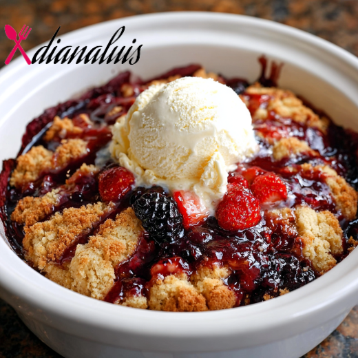 Slow Cooker Spring Cookie Cobbler