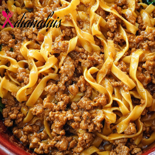 Slow Cooker Ground Pork Noodles