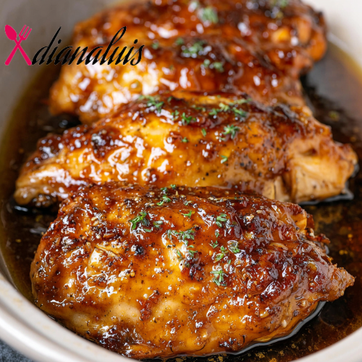 Slow Cooker 3-Ingredient Maple Glazed Chicken
