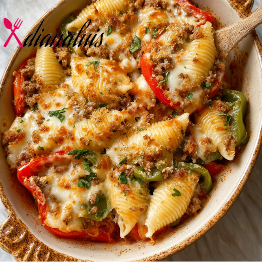 Oven Baked 5-Ingredient Stuffed Pepper Pasta