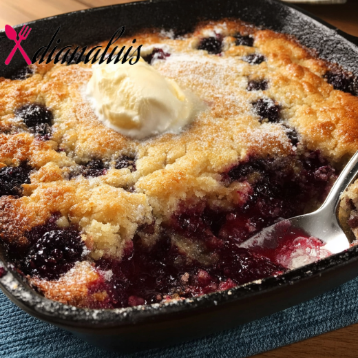 Iron Skillet Blackberry Cobbler