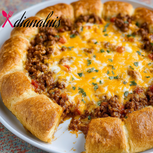 Cheesy Taco Crescent Pie