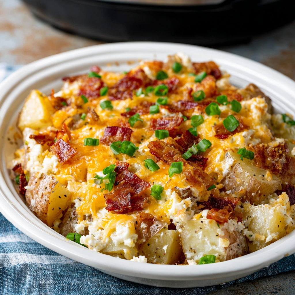 Slow Cooker Ranch Potato Party Bake