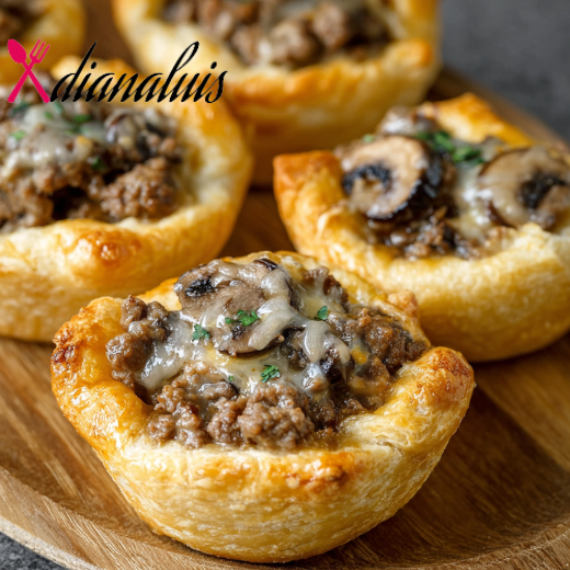 Beef and Mushroom Crescent Cups