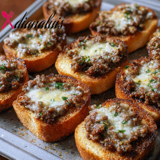 Beef Garlic Bread Bites
