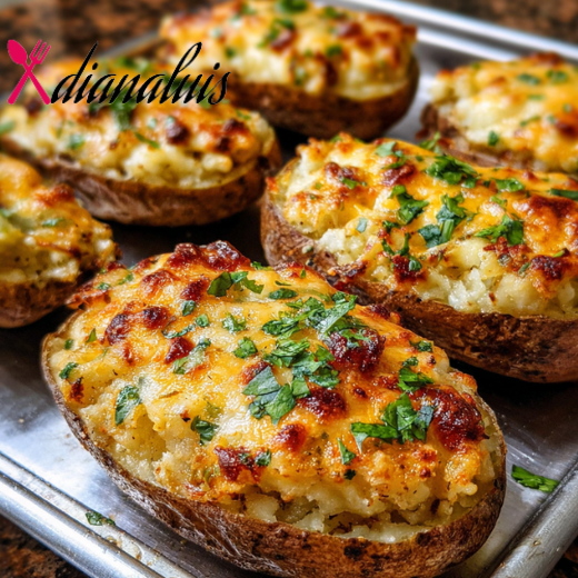 Oven Baked Stuffed Potato Boats
