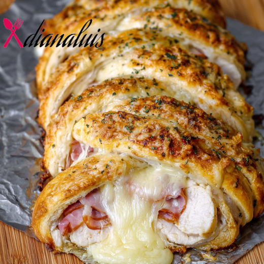 Chicken Cordon Bleu Crescent Braid