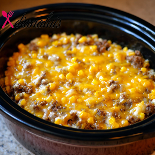 Slow Cooker Amish Beef and Corn Casserole